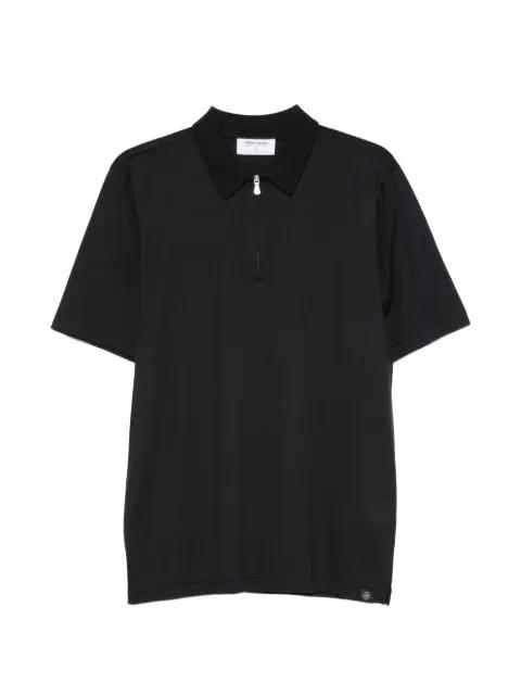 zip-fastening short-sleeve polo shirt by GRAN SASSO