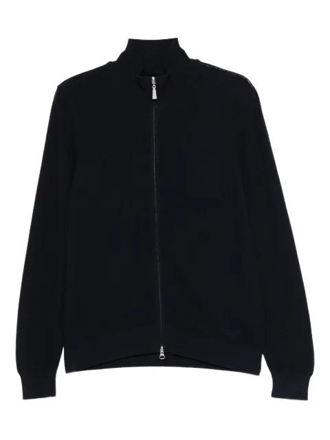 zip-neck cotton cardigan by GRAN SASSO
