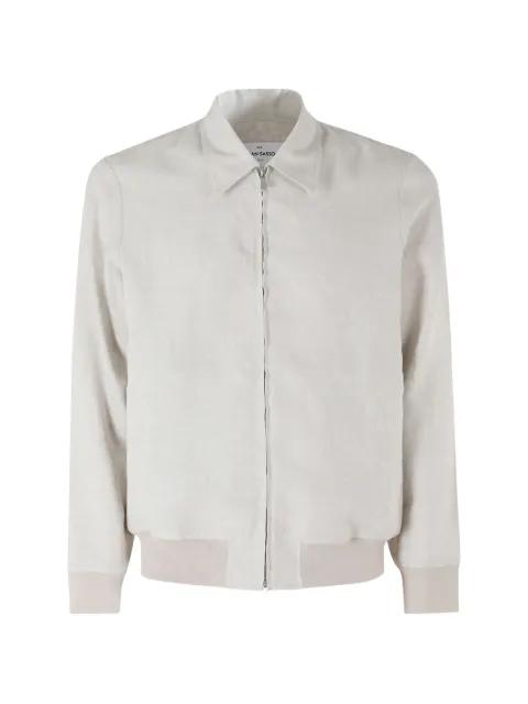 zip-up ribbed-trim jacket by GRAN SASSO