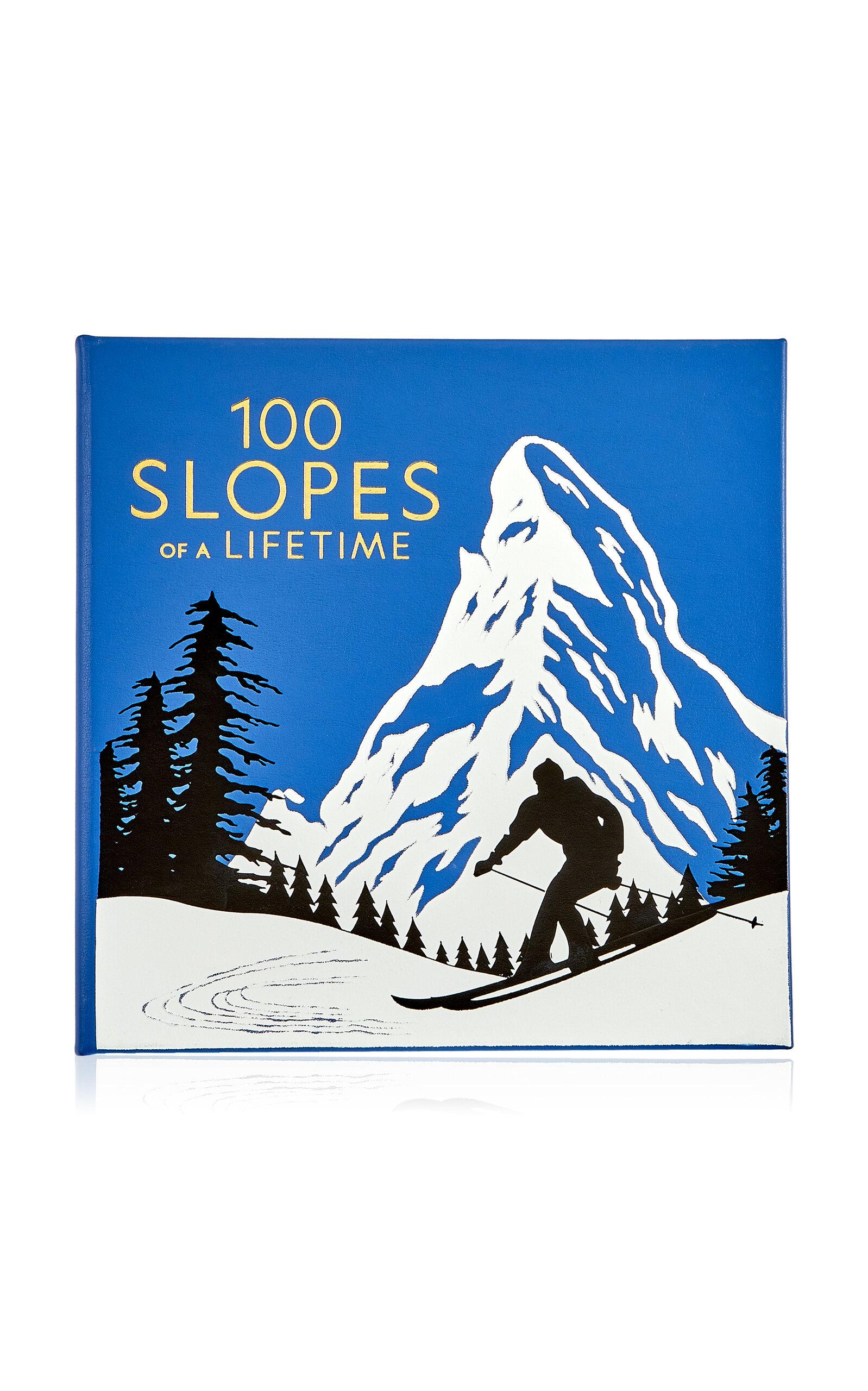 Graphic Image - 100 Slopes of A Lifetime Leather Hardcover Book - Blue - Moda Operandi by GRAPHIC IMAGE