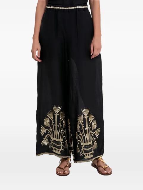 elastic-waistband printed trousers by GREEK ARCHAIC KORI