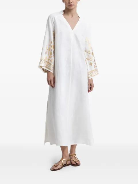 embroidered long-sleeved dress by GREEK ARCHAIC KORI