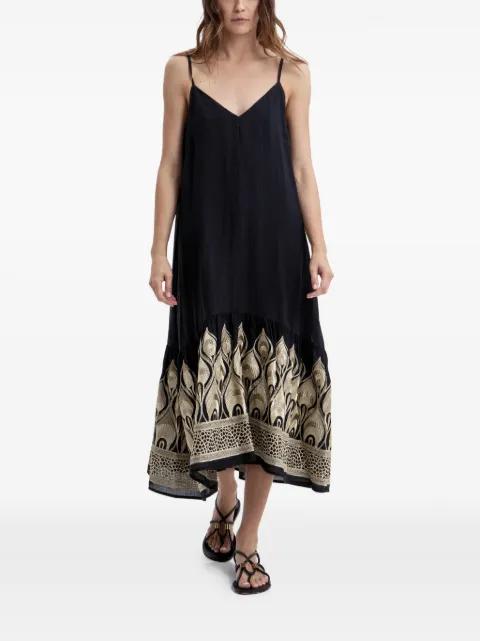 embroidered ruffled dress by GREEK ARCHAIC KORI