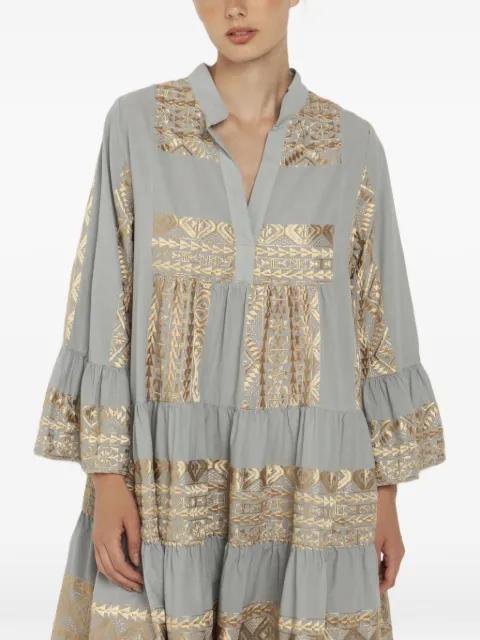 embroidered tiered dress by GREEK ARCHAIC KORI