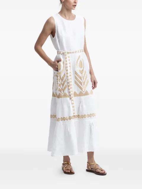 embroidered tiered dress by GREEK ARCHAIC KORI
