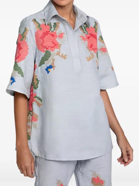 floral-embroidered blouse by GREEK ARCHAIC KORI