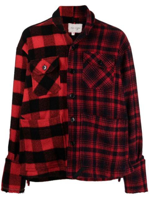checked shirt jacket by GREG LAUREN