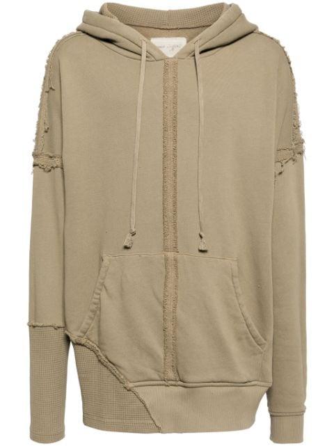 distressed cotton hoodie by GREG LAUREN