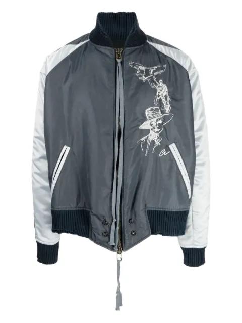 embroidered bomber jacket by GREG LAUREN