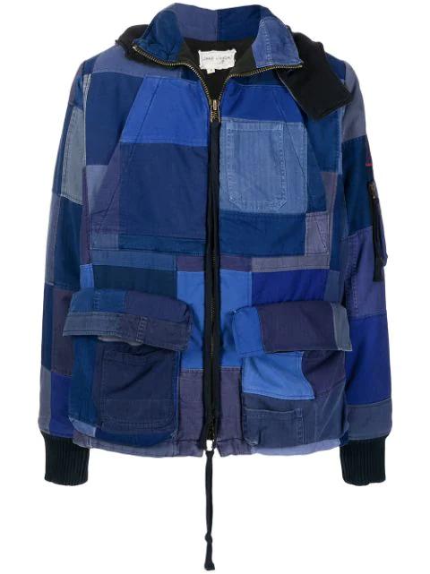 patchwork-design coat by GREG LAUREN