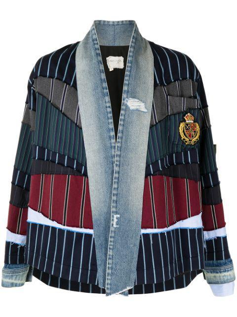 patchwork long-sleeved jacket by GREG LAUREN