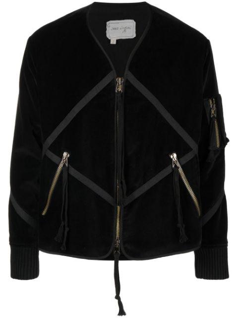 velvet patchwork jacket by GREG LAUREN