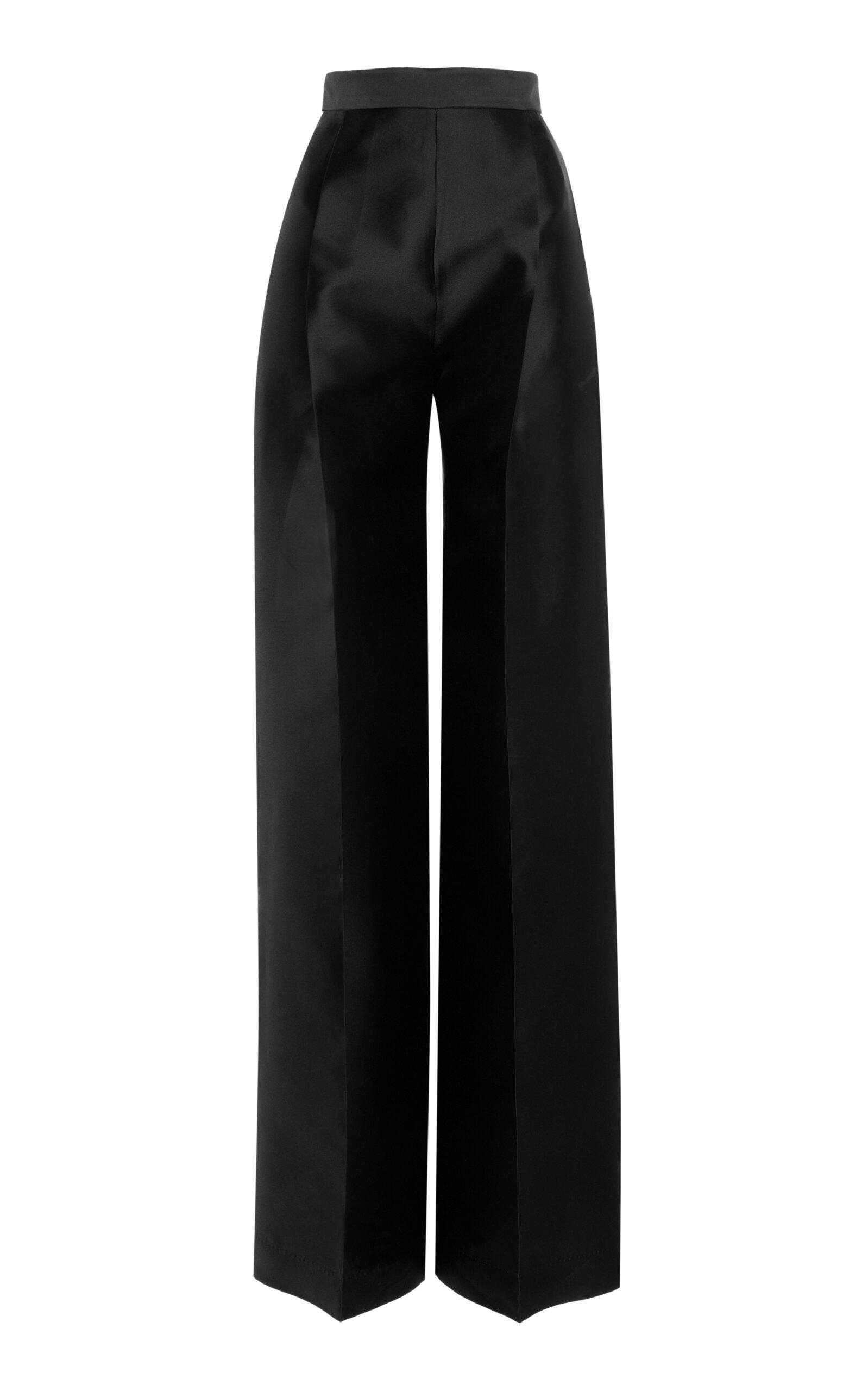 Greta Constantine Dionne Satin Wide Leg Trousers - Moda Operandi by GRETA CONSTANTINE