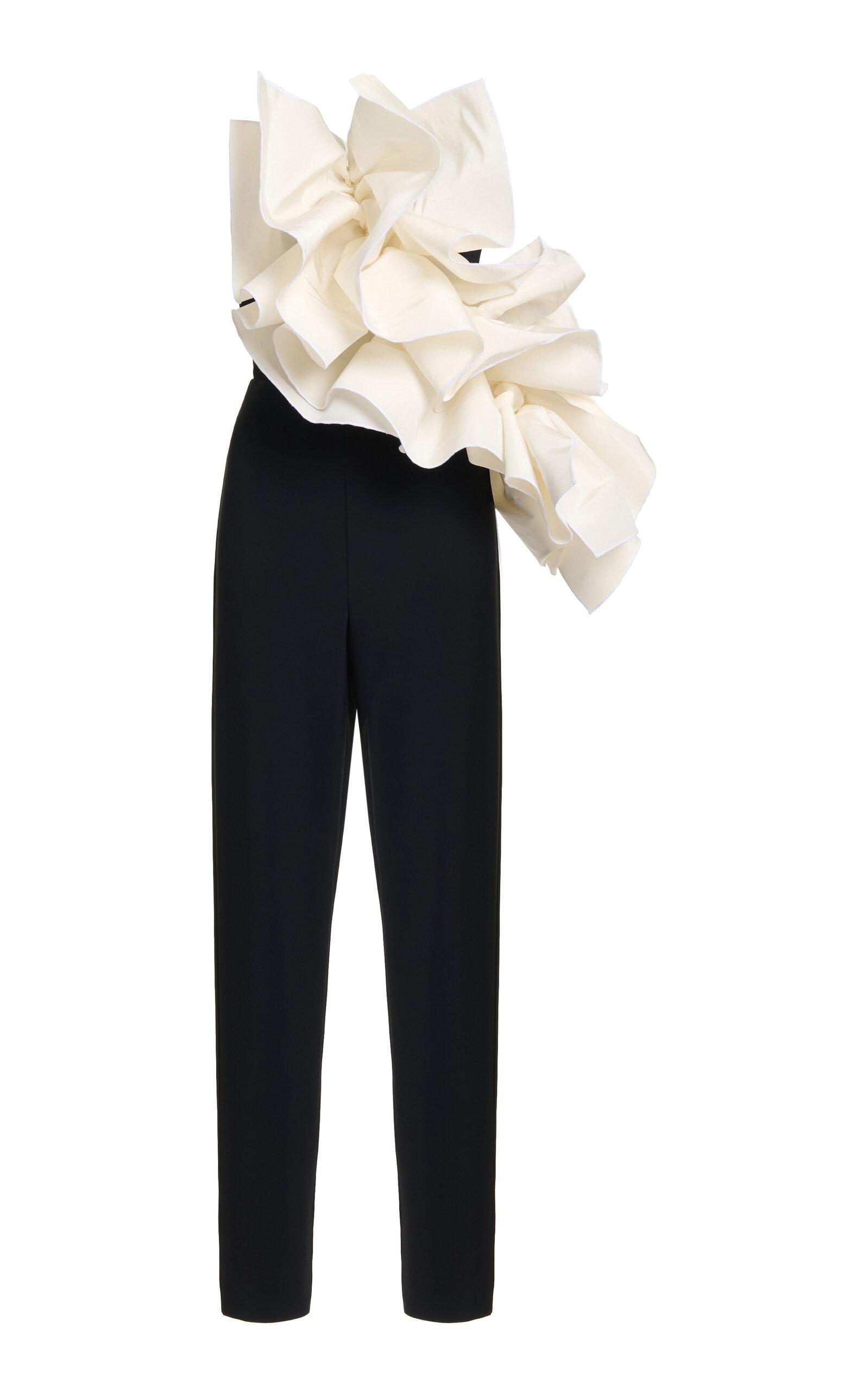 Greta Constantine - Uhast Ruffled Bodysuit - Black/white - - Moda Operandi by GRETA CONSTANTINE Greta Constantine - Uhast Ruffled Bodysuit - Black/white - - Moda Operandi by GRETA CONSTANTINE