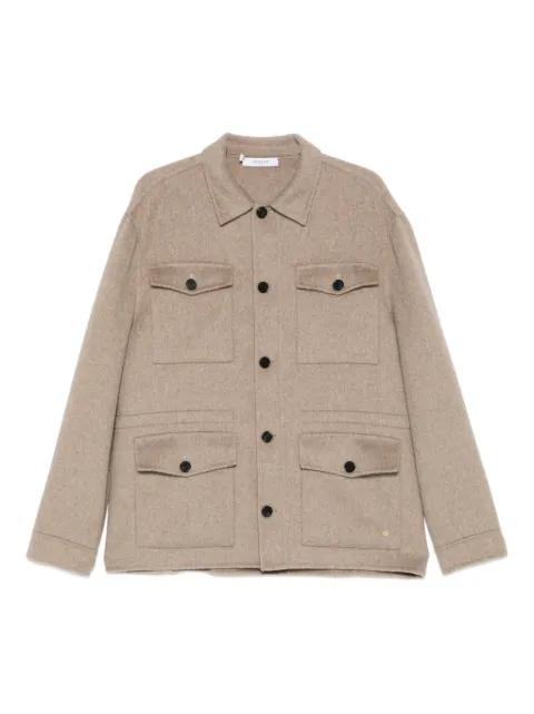 buttoned shirt jacket by GREYED