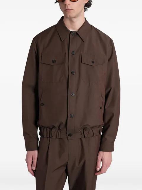 elasticated-hem button-up jacket by GREYED