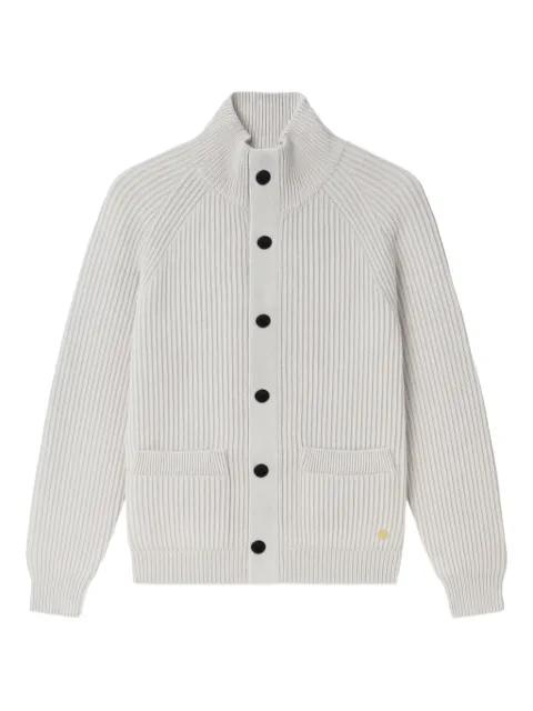 high neck button cardigan by GREYED
