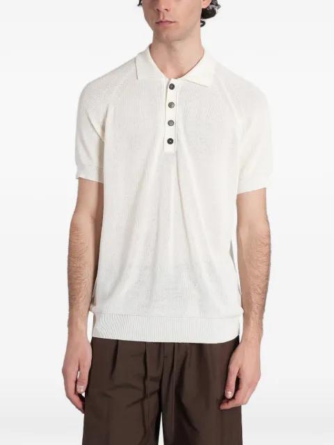 raglan-sleeve button-down polo shirt by GREYED
