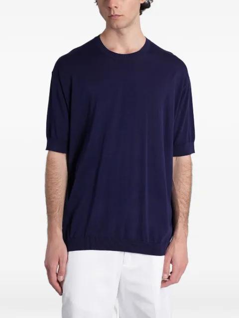 ribbed-trim short-sleeve T-shirt by GREYED