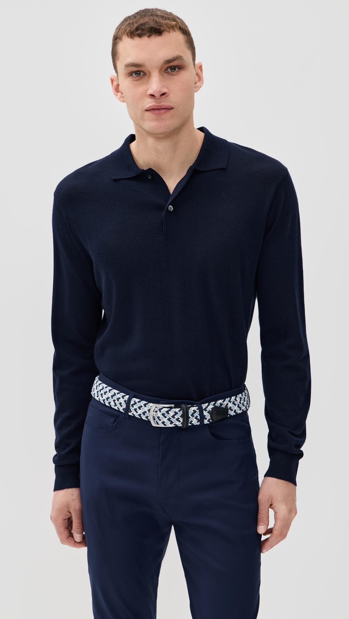 Saratoga Merino Long Sleeve Polo Sweater by GREYSON