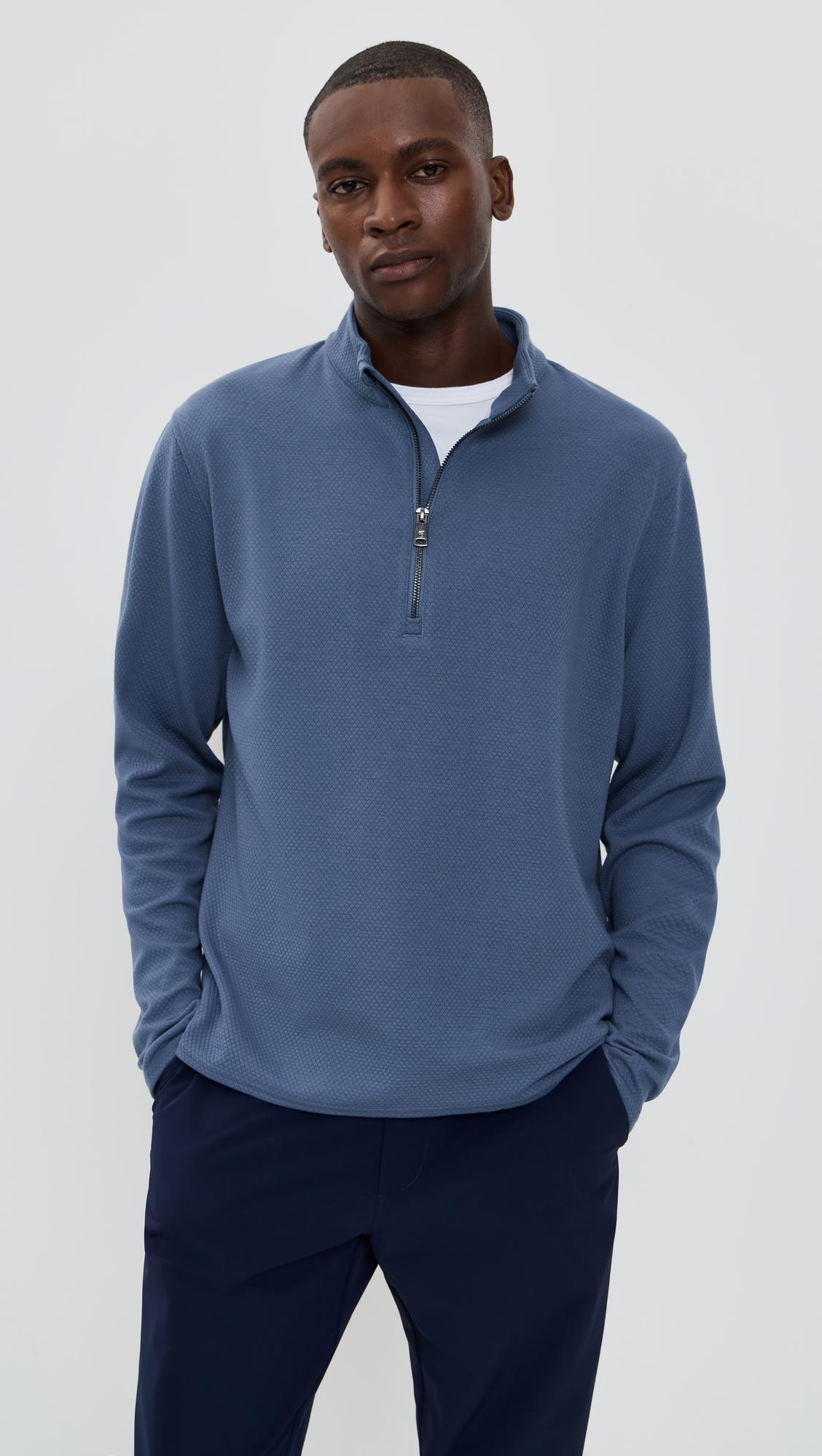 Troy Textured Fleece Quarter Zip by GREYSON
