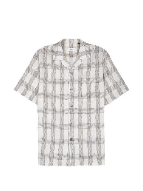 check-pattern short-sleeve bowling shirt by GRIFONI