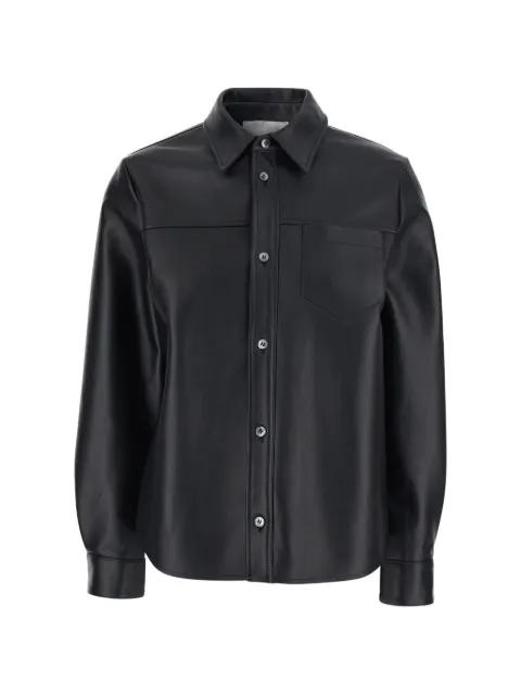 leather patch-pocket jacket by GRIFONI