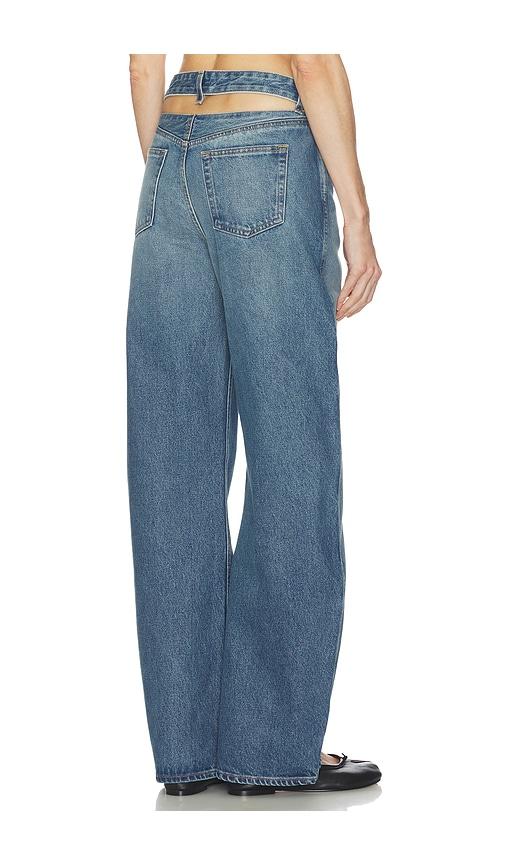 GRLFRND Austen Low Rise Curve Detached Waist in Blue by GRLFRND