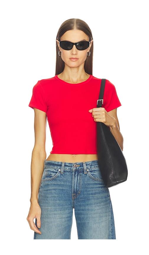 GRLFRND Baby Tee in Red by GRLFRND