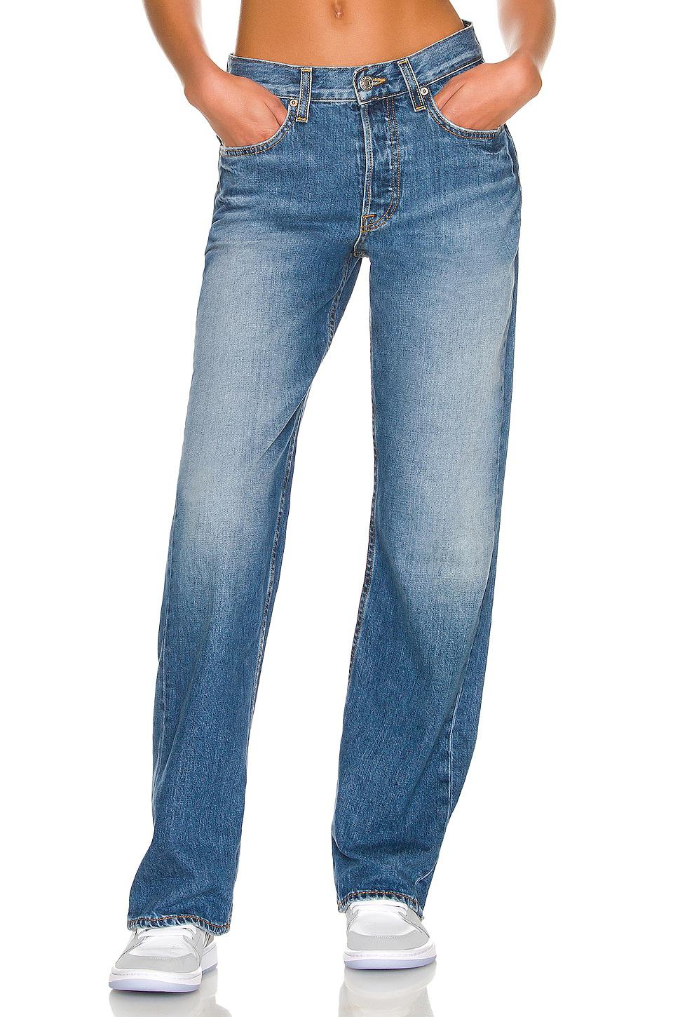 GRLFRND Bella Low Rise Boyfriend in Denim-Medium by GRLFRND