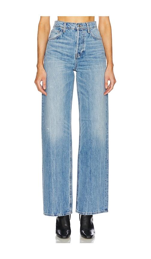 GRLFRND Brooklyn High Rise Straight Jeans in Denim-Medium by GRLFRND