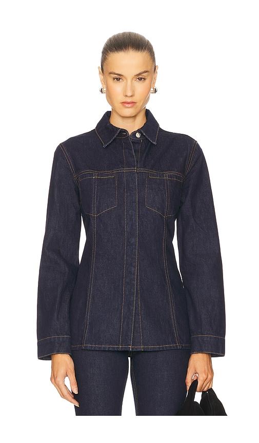 GRLFRND Drew Jacket in Blue by GRLFRND
