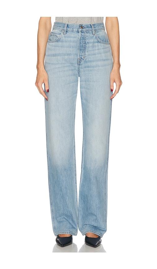 GRLFRND Graham High Rise Straight Jeans in Blue by GRLFRND