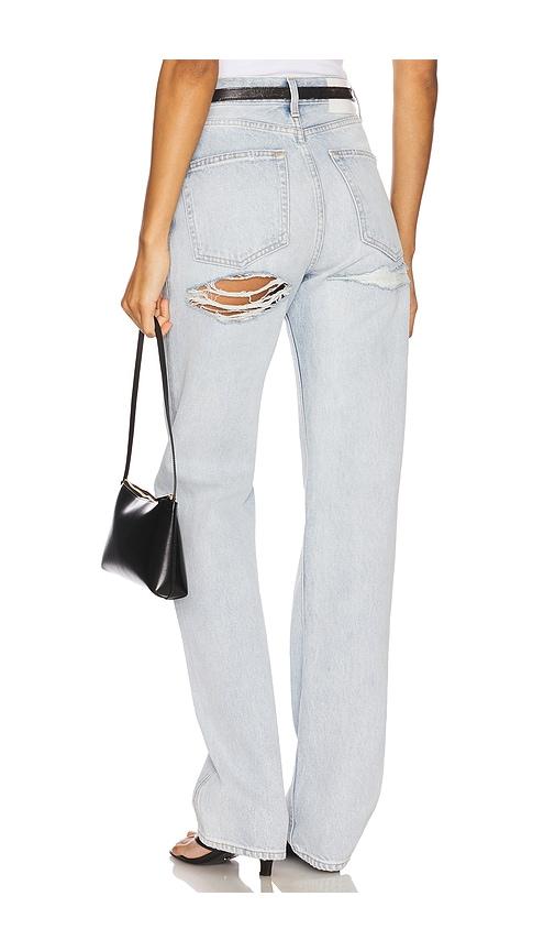 GRLFRND Graham High Rise Straight Jeans in Blue by GRLFRND