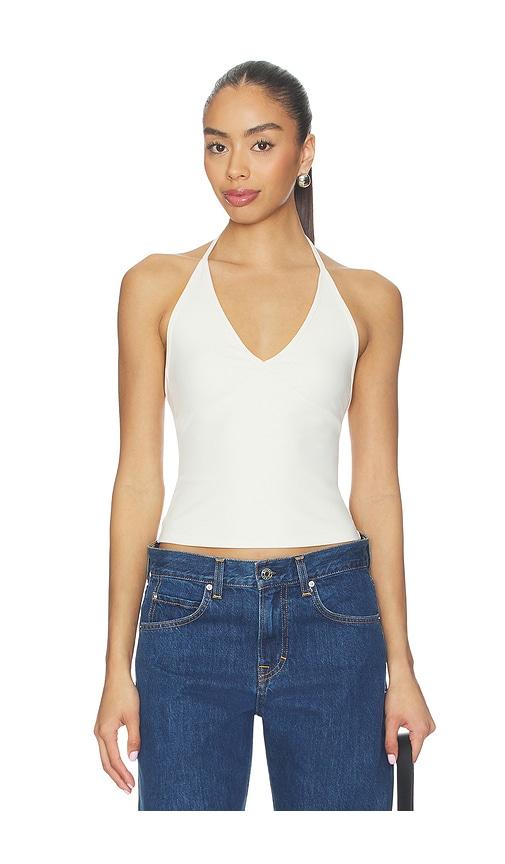 GRLFRND Halter Tank in Ivory by GRLFRND