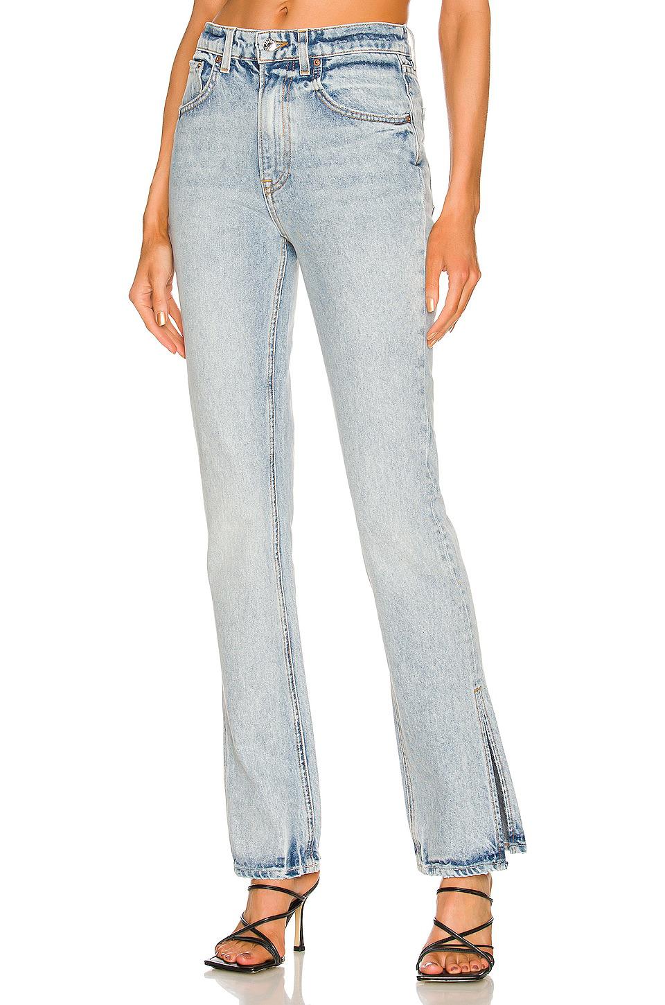 GRLFRND Harlow High Rise Boot Jeans in Denim-Light by GRLFRND