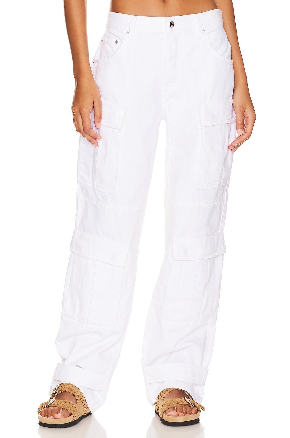 GRLFRND Lex Cargo Jeans in White by GRLFRND