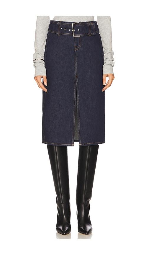 GRLFRND Norma Midi Skirt in Blue by GRLFRND