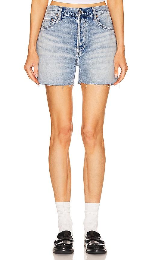 GRLFRND Raine Boyfriend Short in Blue by GRLFRND