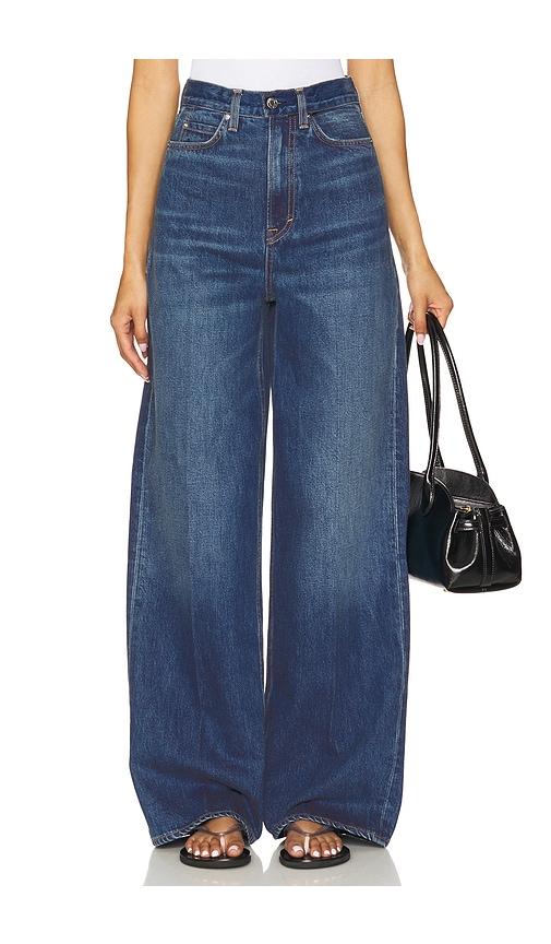 GRLFRND Rey High Rise Wide in Blue by GRLFRND