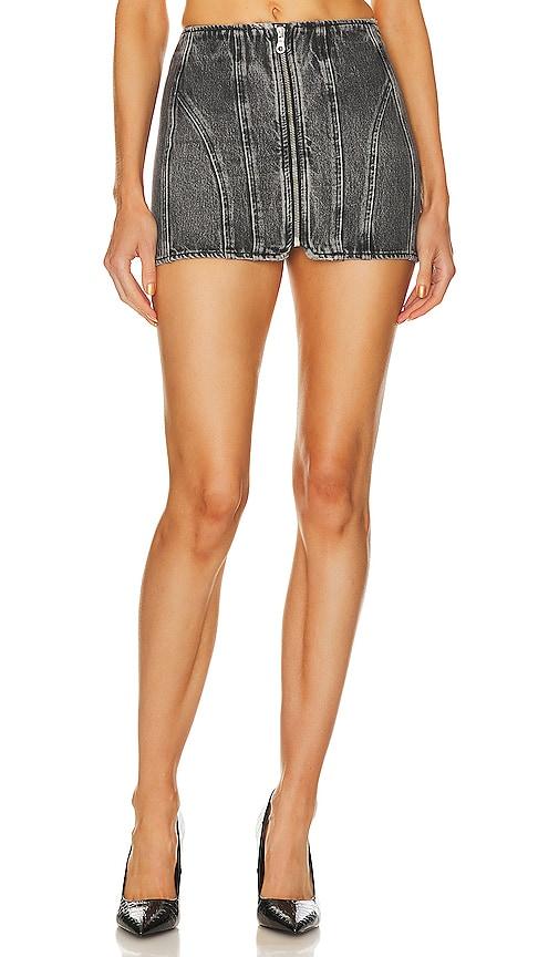 GRLFRND Rey Racer Skirt in Grey by GRLFRND