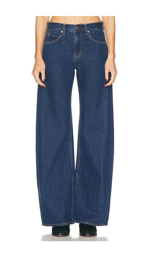 GRLFRND Rory Short Rise Baggy in Navy by GRLFRND