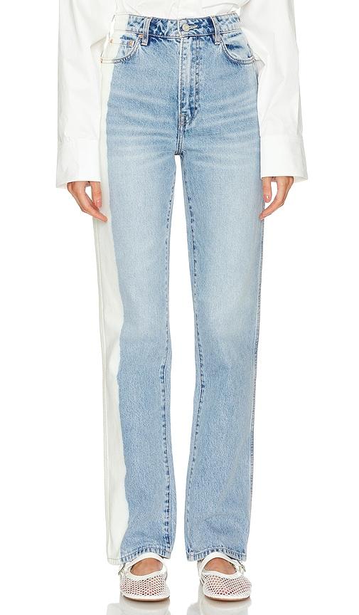 GRLFRND Sara Super High-rise Straight Jeans in Denim-Light by GRLFRND