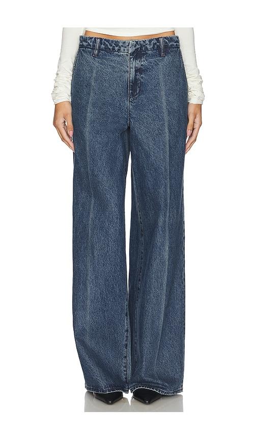 GRLFRND Sutton Wide Leg Trouser Jeans in Blue by GRLFRND