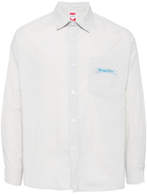 Gothic logo-print shirt by GROUND ZERO