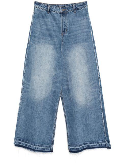 faded wide-leg jeans by GROUND ZERO