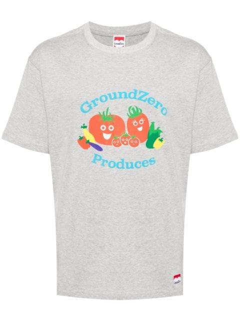 graphic-print cotton T-shirt by GROUND ZERO