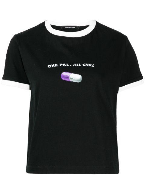 graphic-print cotton T-shirt by GROUND ZERO