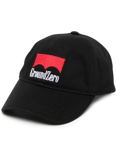 logo-embroidered cotton cap by GROUND ZERO