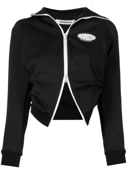 logo-patch zip-up jacket by GROUND ZERO